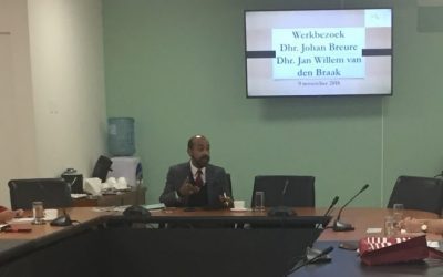 Delegatie op bezoek bij Sociaal-Economische Raad Curaçao in verband met de Centrale Dialoog Bonaire